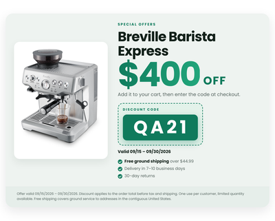 Breville Barista Express Espresso Machine ( QA21 DIscount Code)